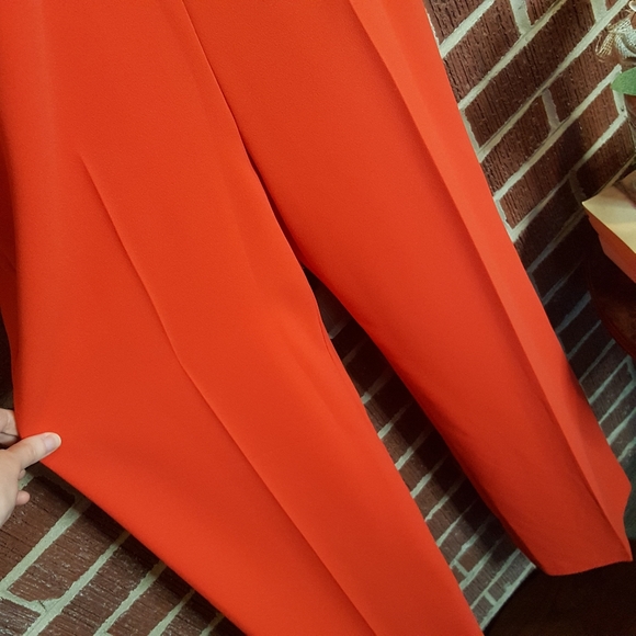 Trina Turk Sunbeam Keyhole Elegant Jumpsuit 2 Clemson Orange - Picture 5 of 10